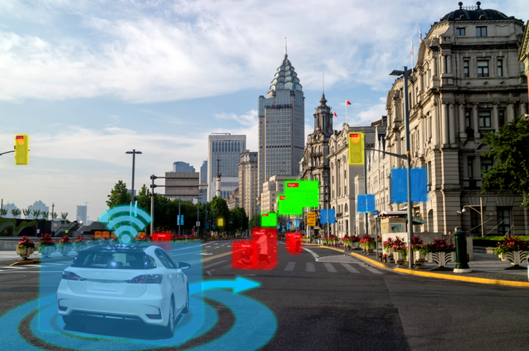 Autonomous car image annotation example
